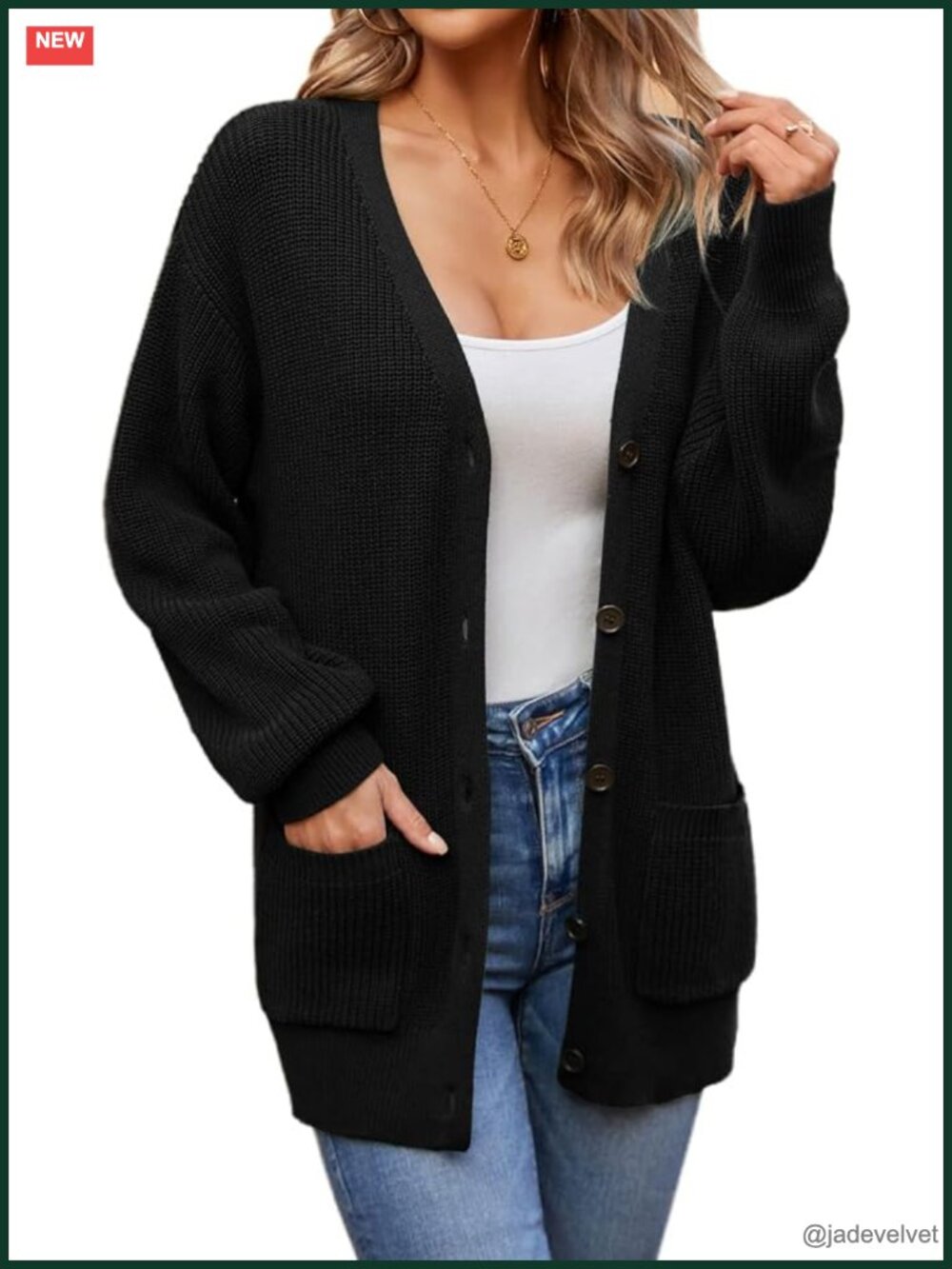 Women's 100% Cotton Oversized Cardigan Sweater